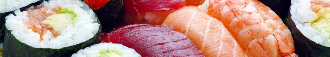Eating Asian Fusion Japanese Sushi at Bottle Rocket Fine Food and Beverage restaurant in Atlanta, GA.